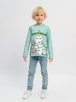 Детский лонгслив / Обожаю праздники