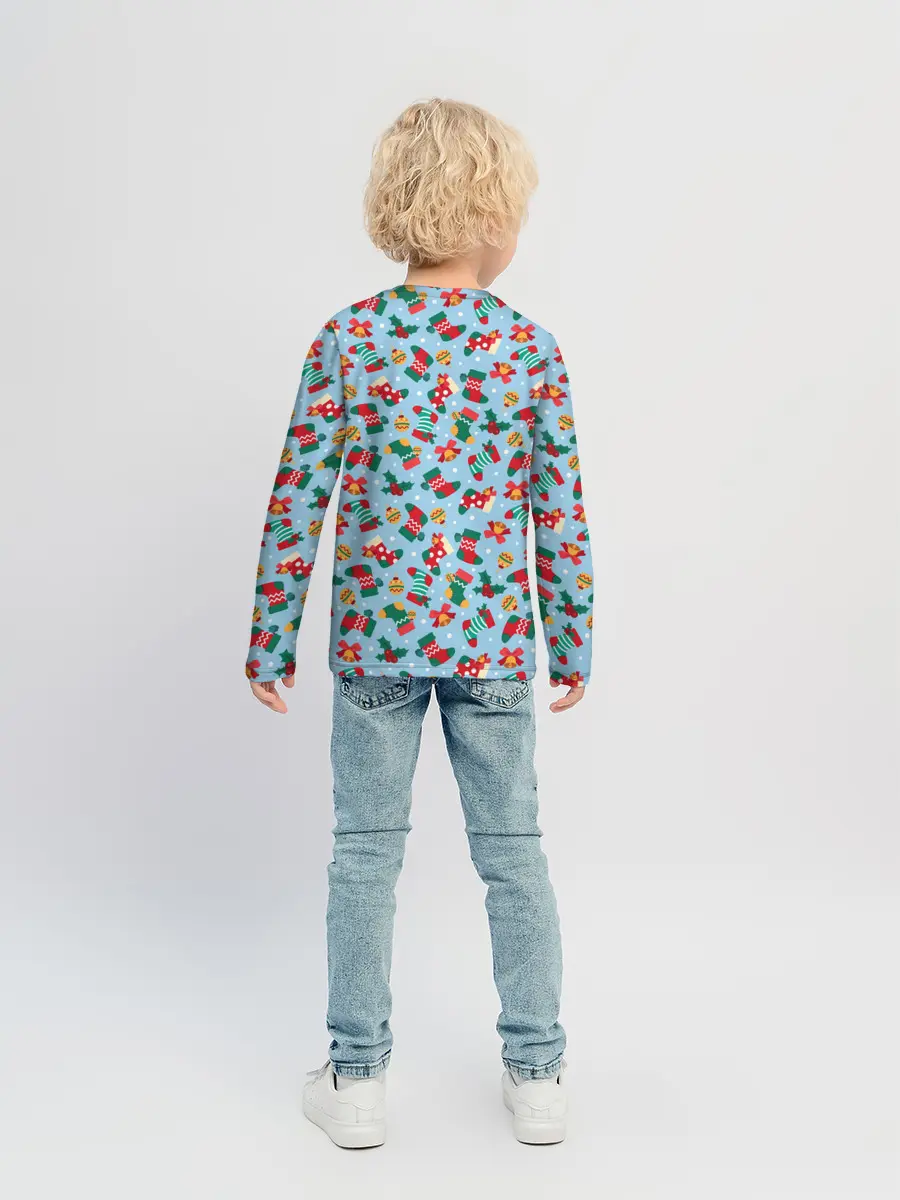 Детский лонгслив / Christmas Background