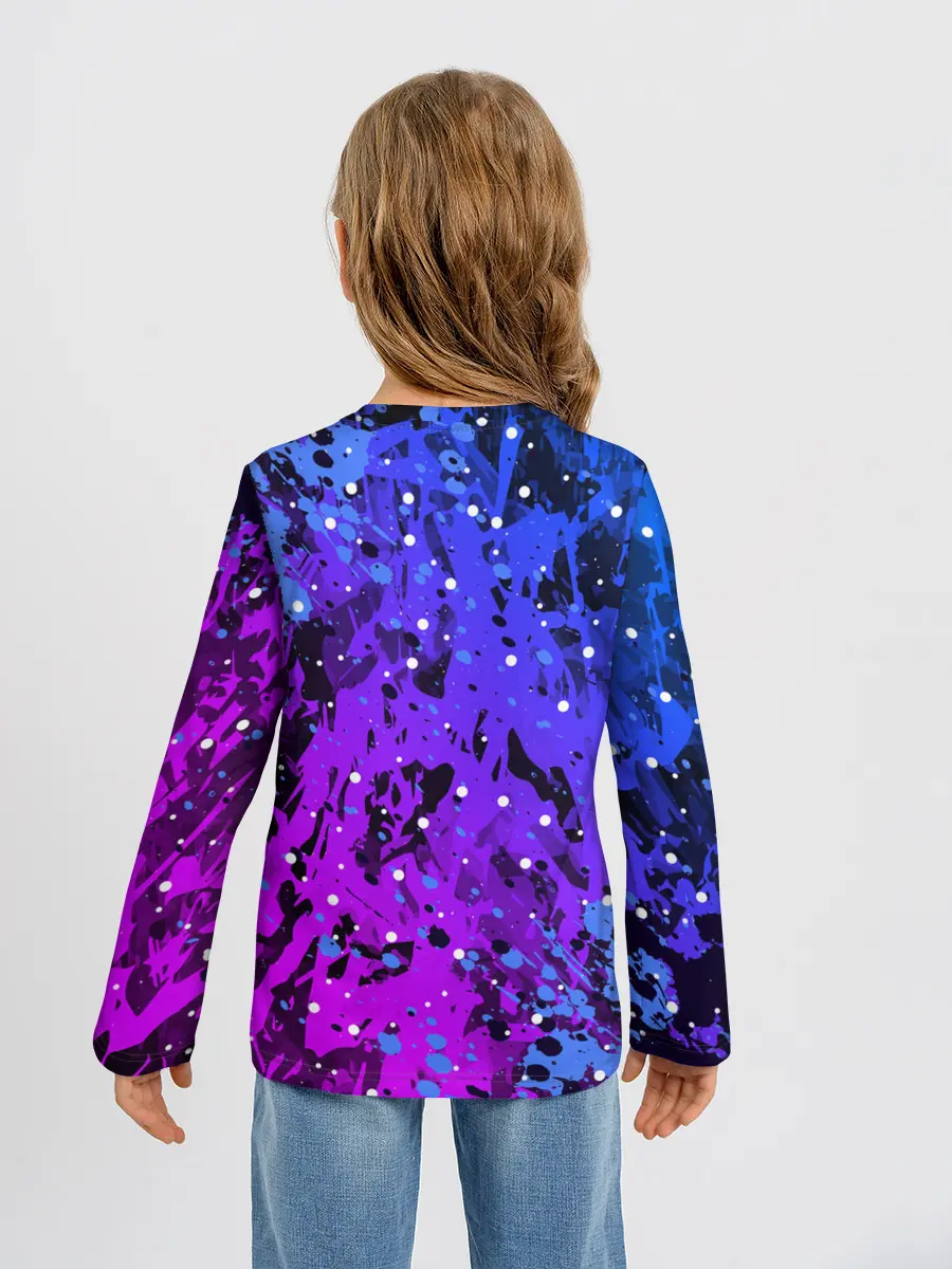 Детский лонгслив / НЕОНОВЫЙ ВОЛК / NEON WOLF