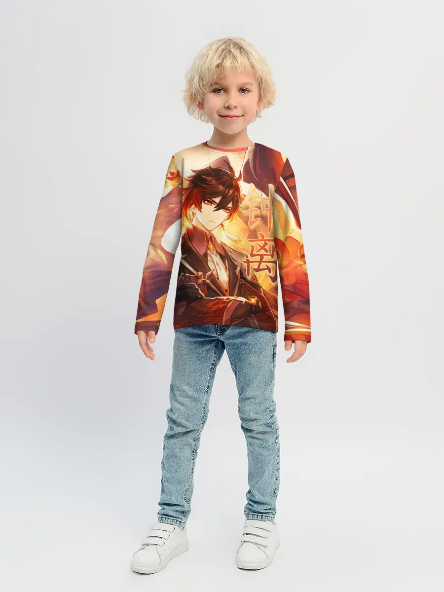 Детский лонгслив / Genshin Impact: Zhongli