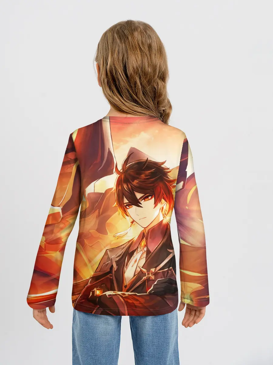 Детский лонгслив / Genshin Impact: Zhongli