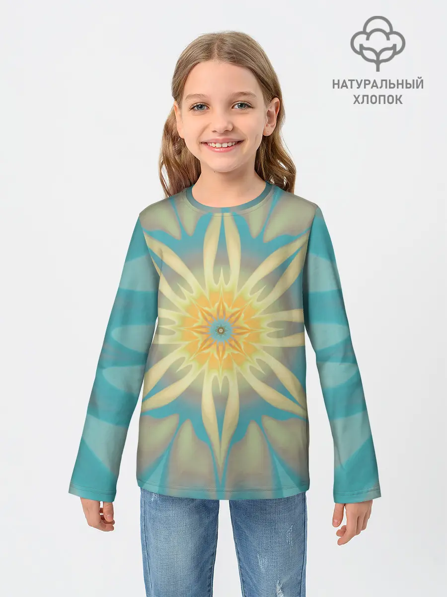 Детский лонгслив / Летнее солнце. Абстракция.