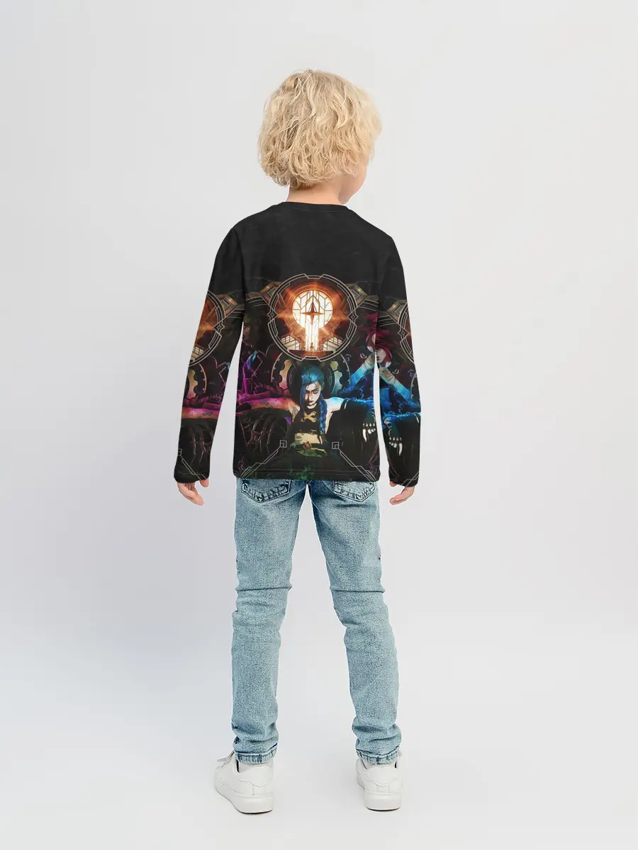 Детский лонгслив / Аркейн Джинкс,Ви и Силко