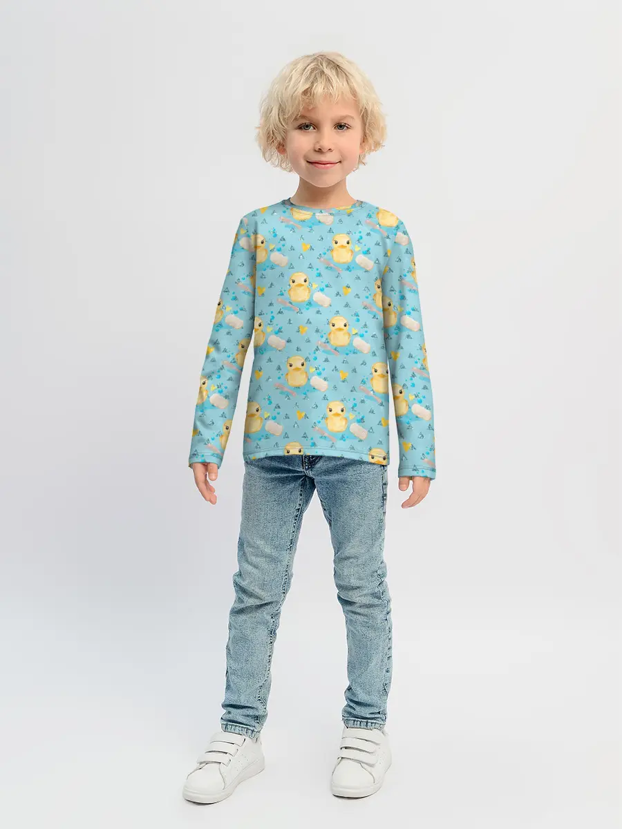 Детский лонгслив / Чистюля: уточки