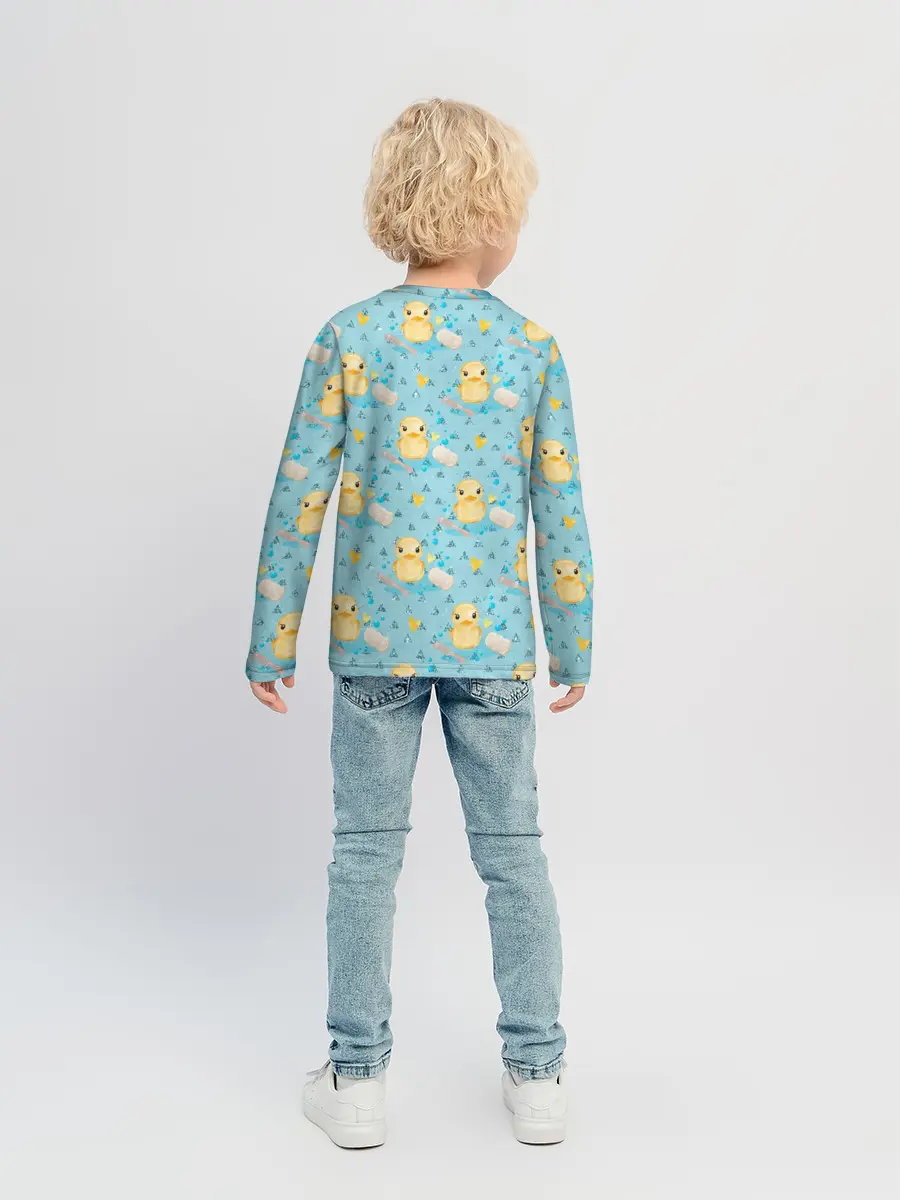 Детский лонгслив / Чистюля: уточки