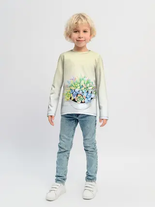 Детский лонгслив / Чашка с суккулентами