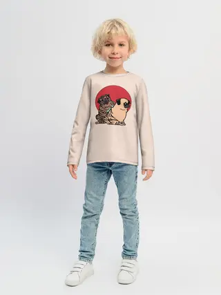 Детский лонгслив / Мопсы | Тату мастер