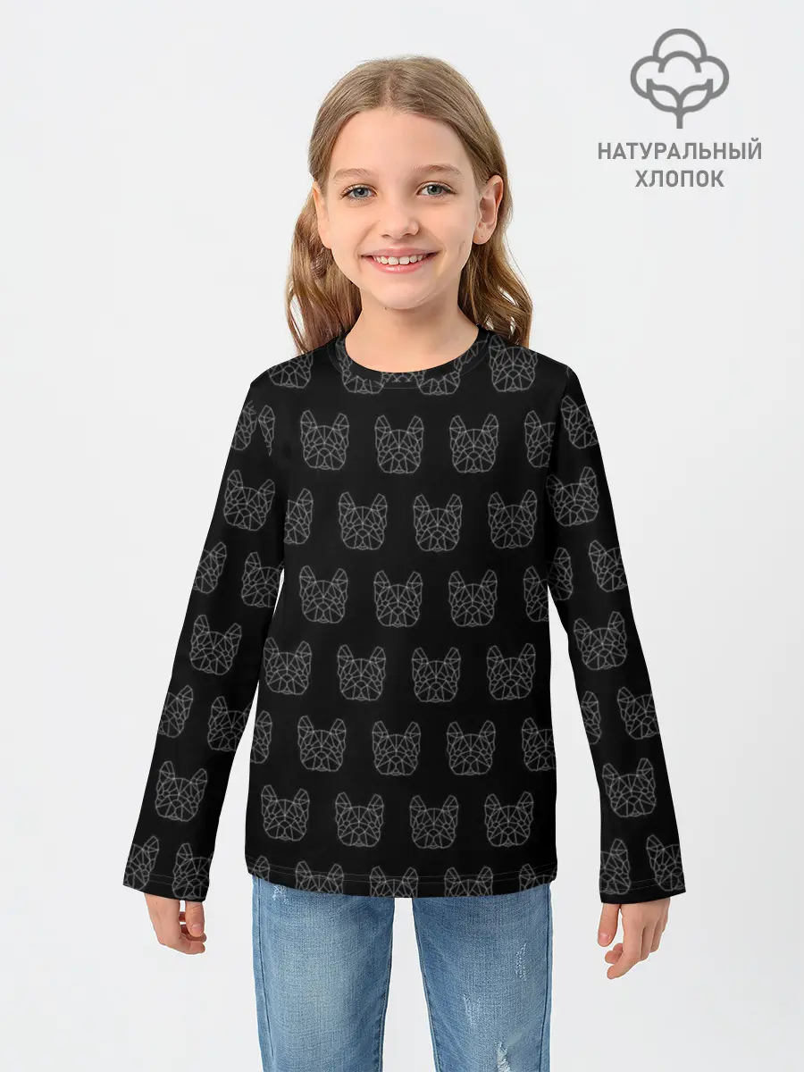 Детский лонгслив / Французский бульдог