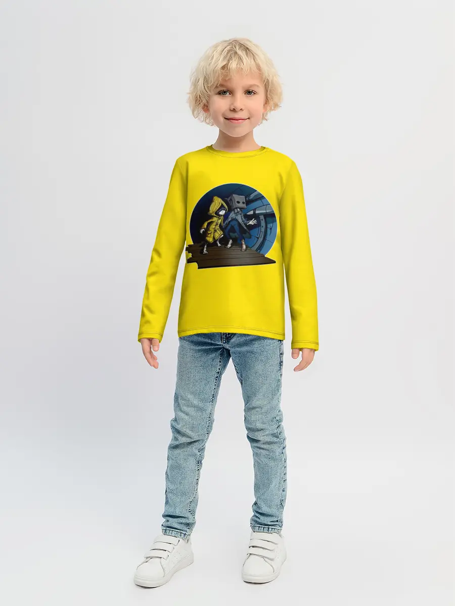 Детский лонгслив / Little nightmares 2 | Yelow