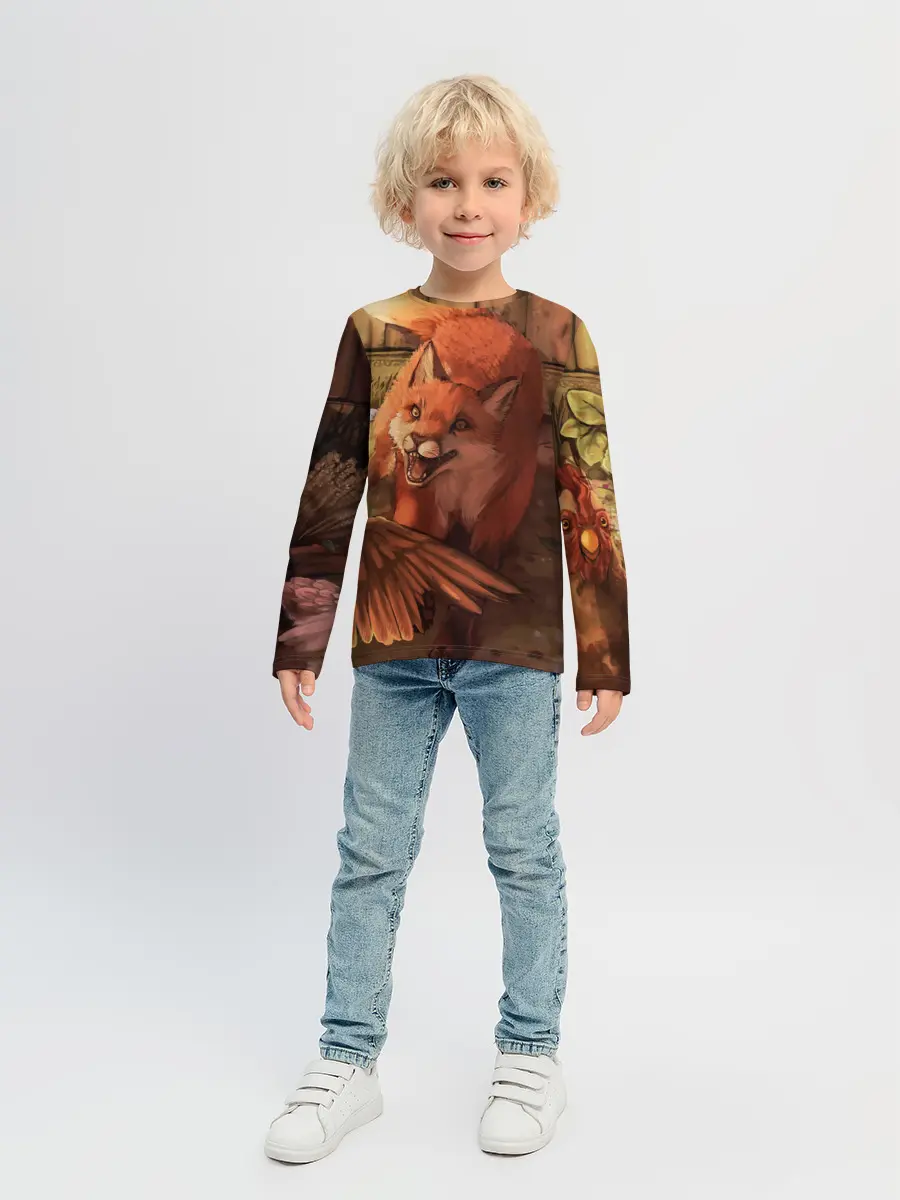 Детский лонгслив / Хищная лисица