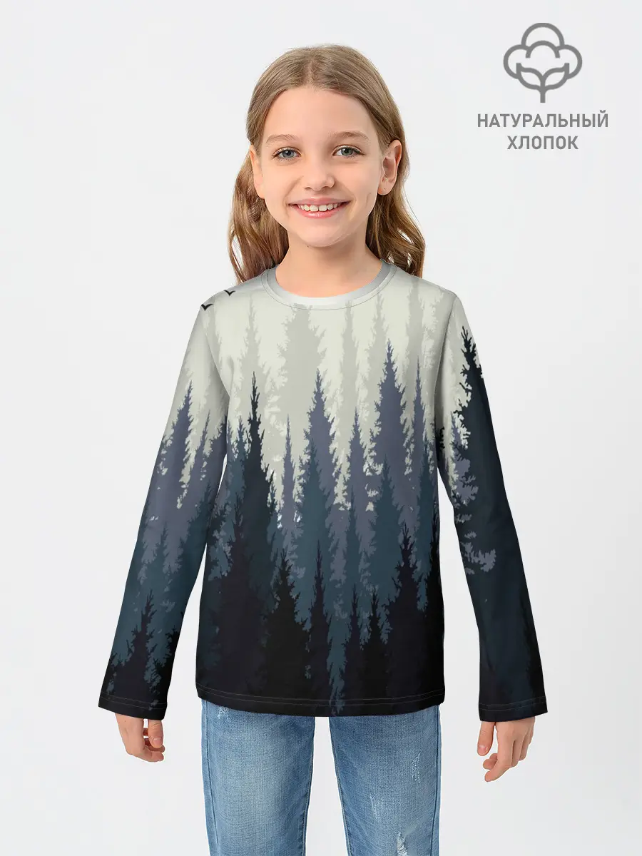Детский лонгслив / Лес