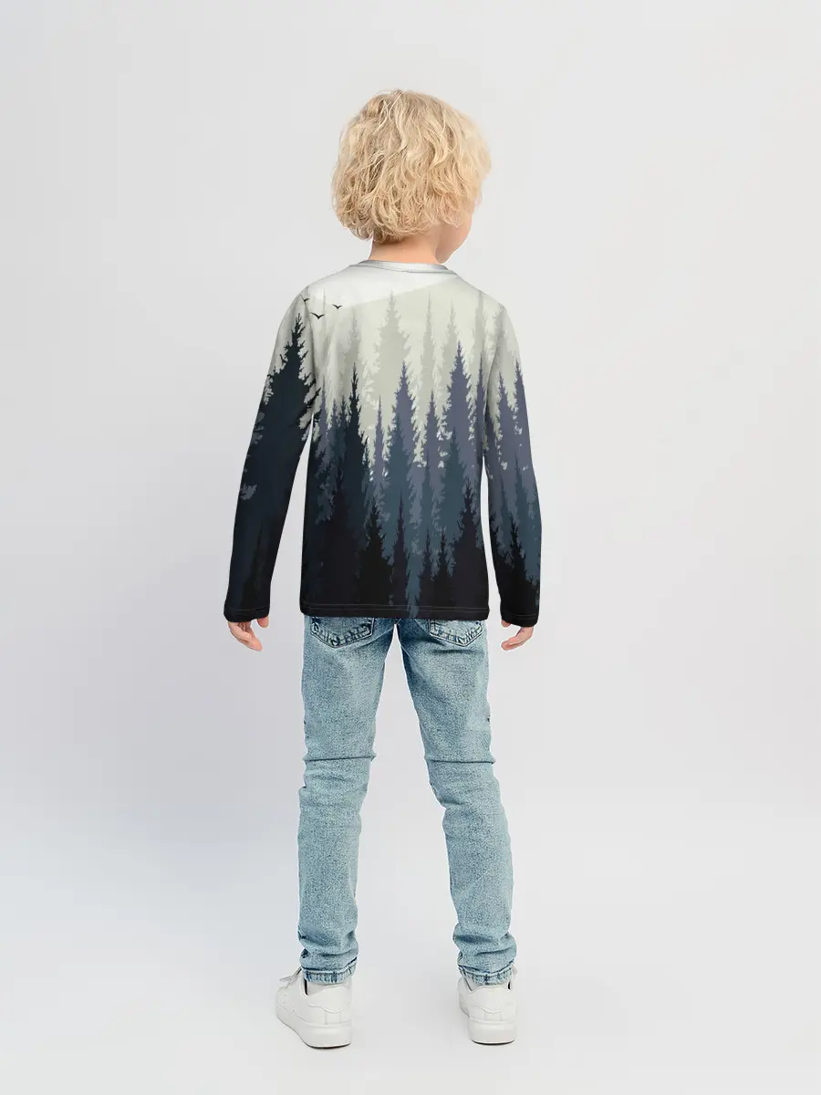 Детский лонгслив / Лес