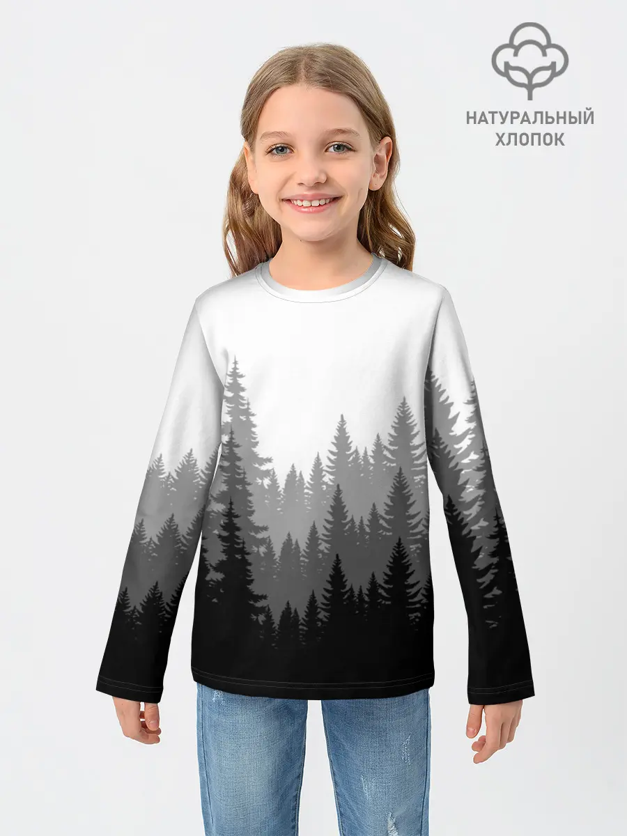 Детский лонгслив / Темный Лес