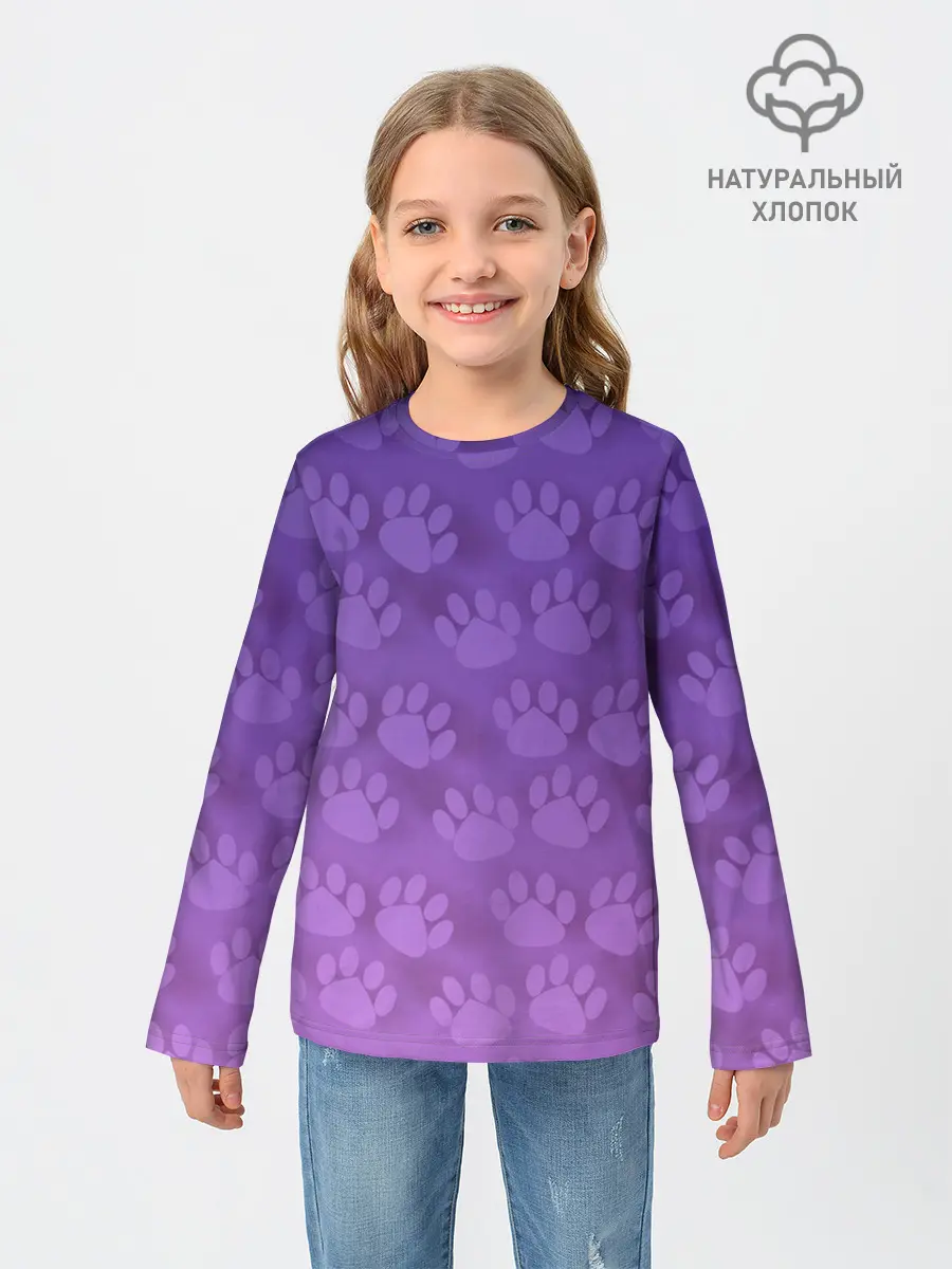 Детский лонгслив / Кошачьи Следы