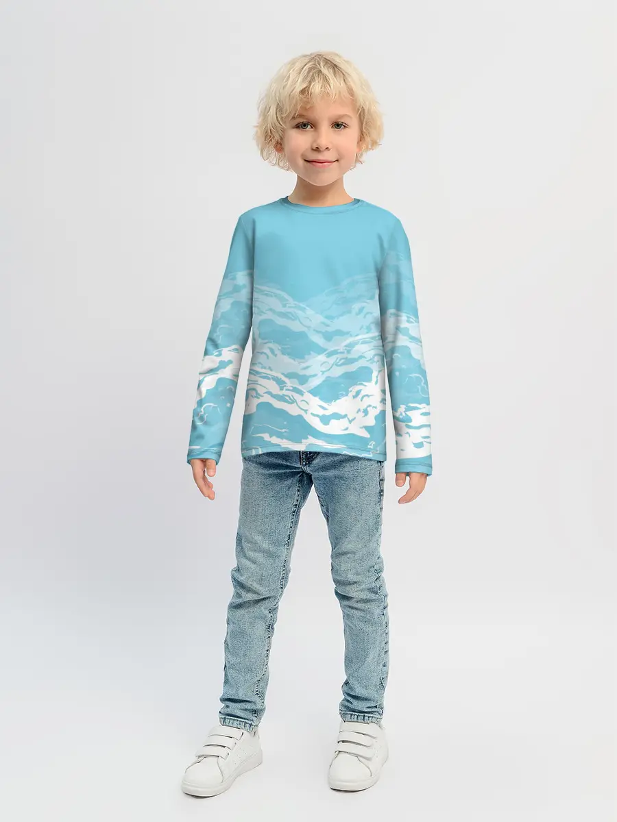 Детский лонгслив / Волны