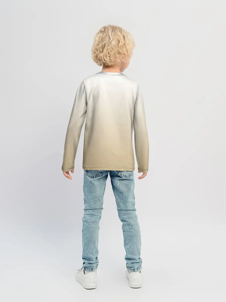 Детский лонгслив / Пушистый котик реалистичный