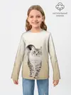 Детский лонгслив / Пушистый котик реалистичный