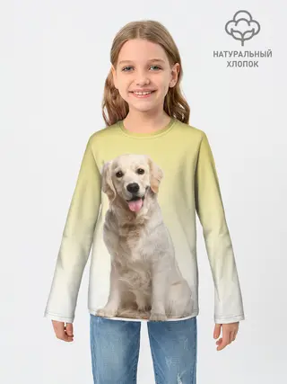 Детский лонгслив / Лабрадор ретривер пес