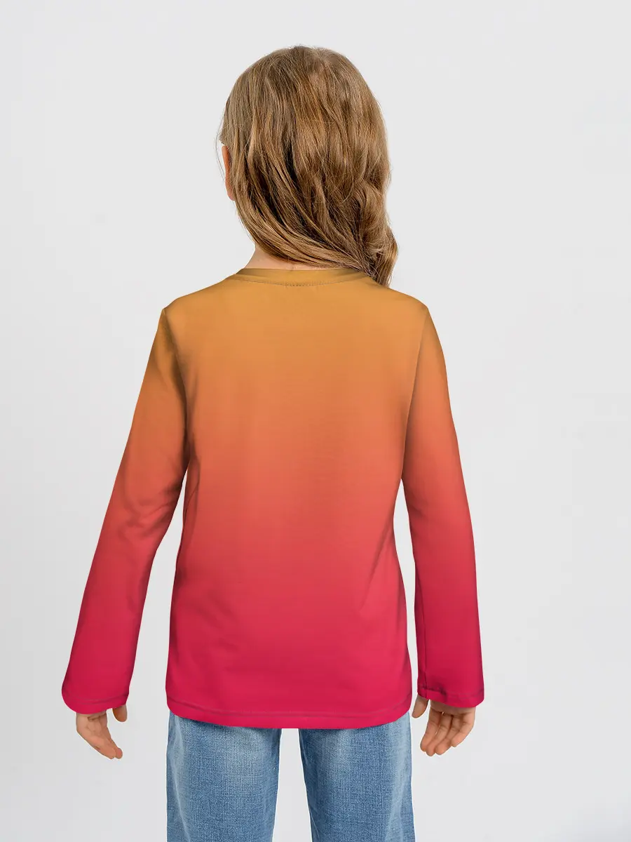 Детский лонгслив / сердечко из следов собаки