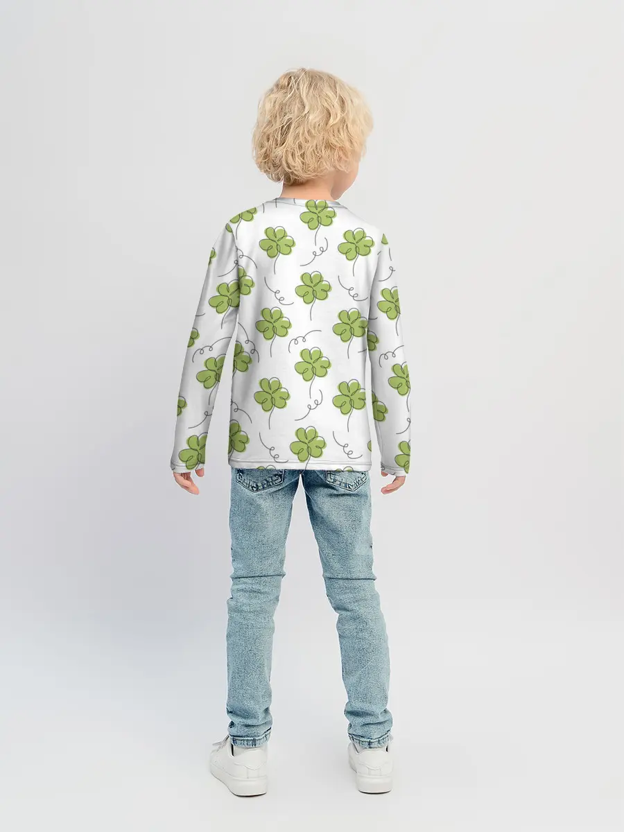 Детский лонгслив / Клевер на День святого Патрика