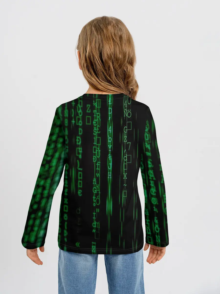 Детский лонгслив / Матрица букв и чисел