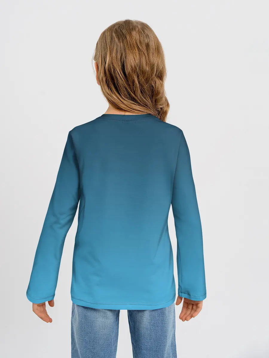 Детский лонгслив / черный дух волка