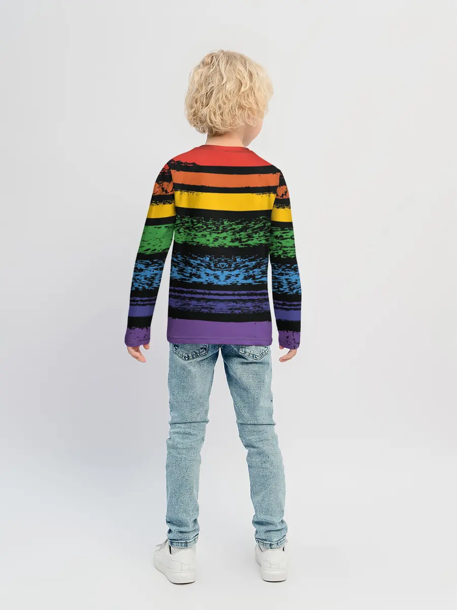 Детский лонгслив / Радуга