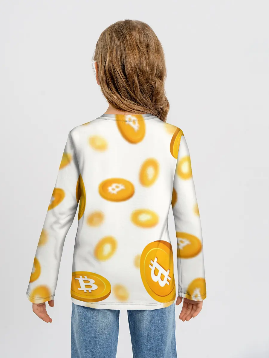 Детский лонгслив / BITCOIN КРИПТОВАЛЮТА | CRYPTOCURRENCIES