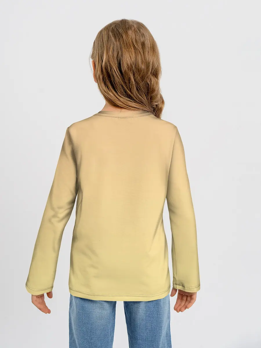 Детский лонгслив / малышка чиби и цыпленок