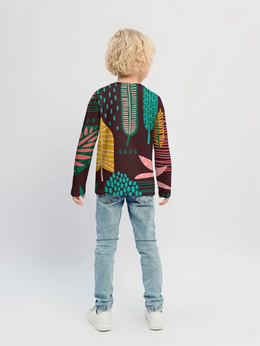 Детский лонгслив / Листья