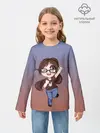 Детский лонгслив / обычная девочка фрилансер