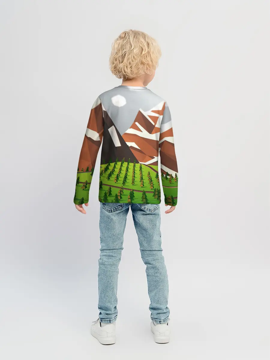 Детский лонгслив / Горы