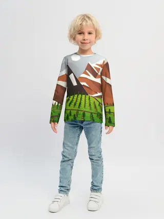 Детский лонгслив / Горы