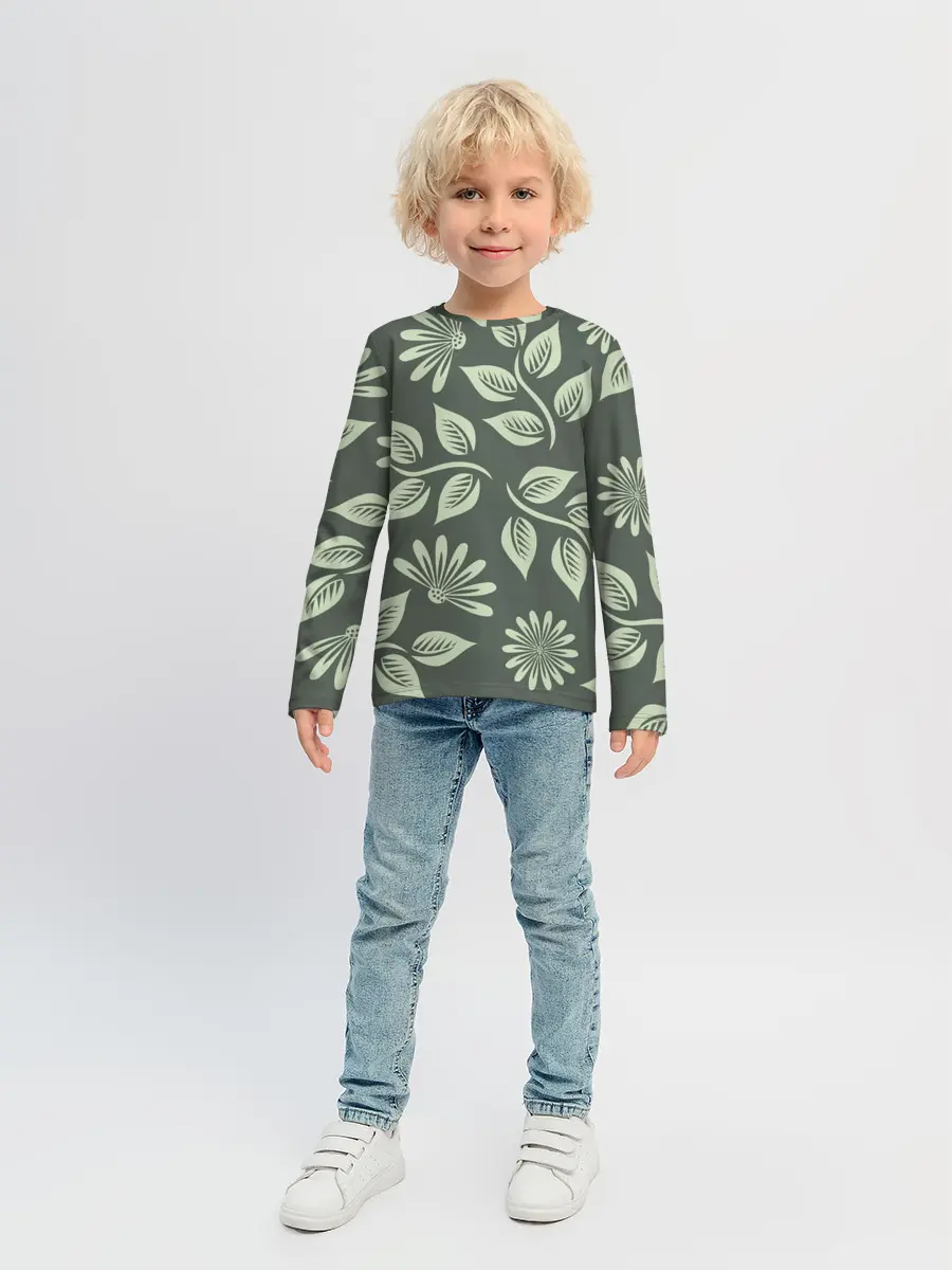 Детский лонгслив / Цветы