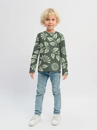 Детский лонгслив / Цветы