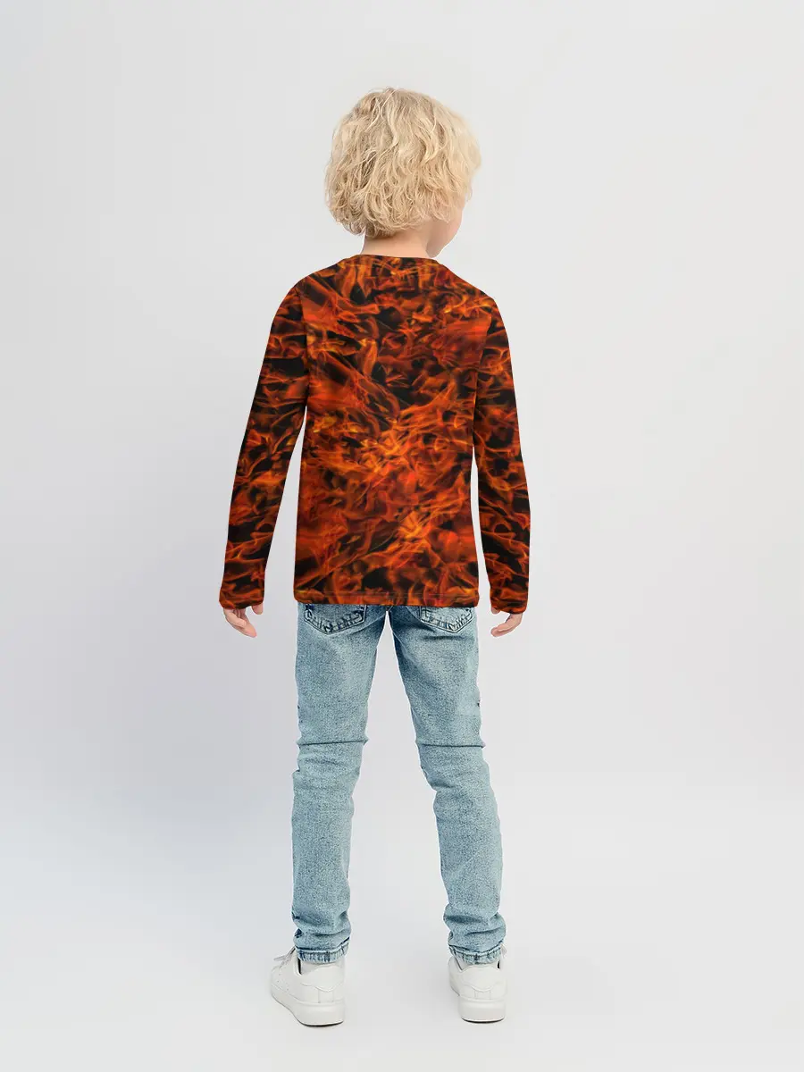 Детский лонгслив / Пламя