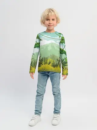Детский лонгслив / Тропики
