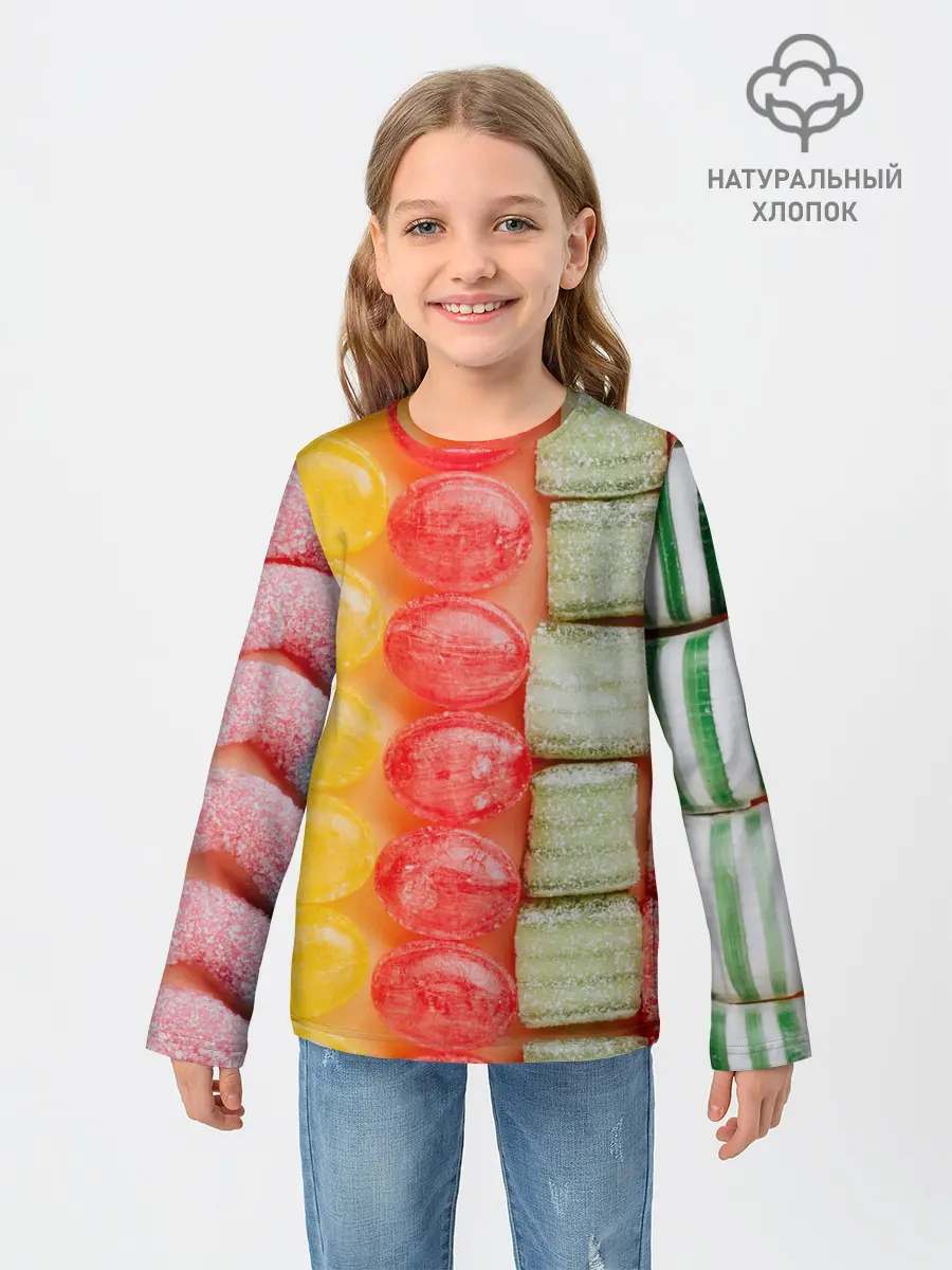 Детский лонгслив / Мармеладки леденцы