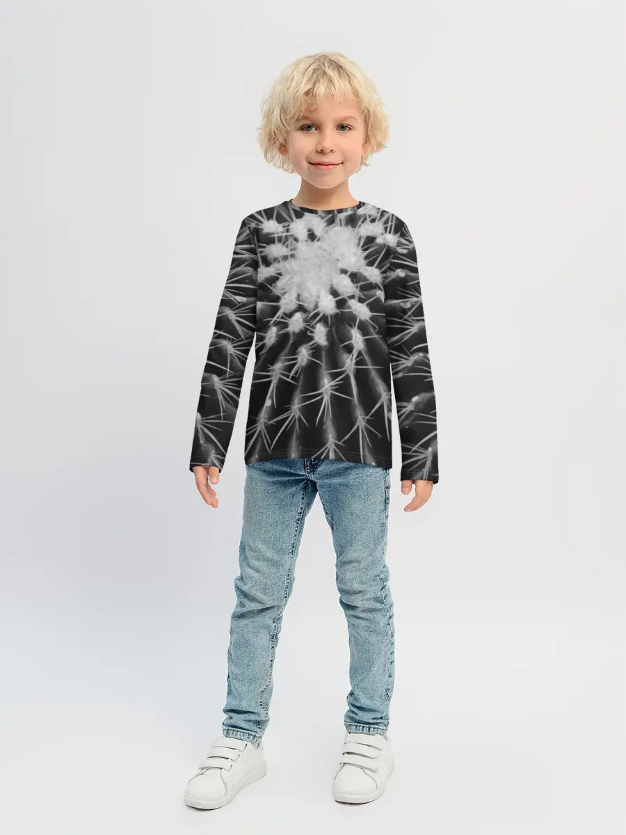 Детский лонгслив / Кактусовый