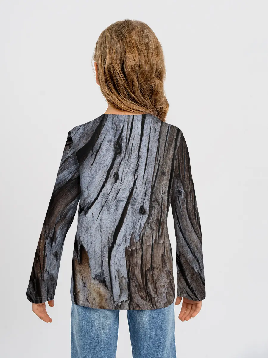 Детский лонгслив / Древесная кора