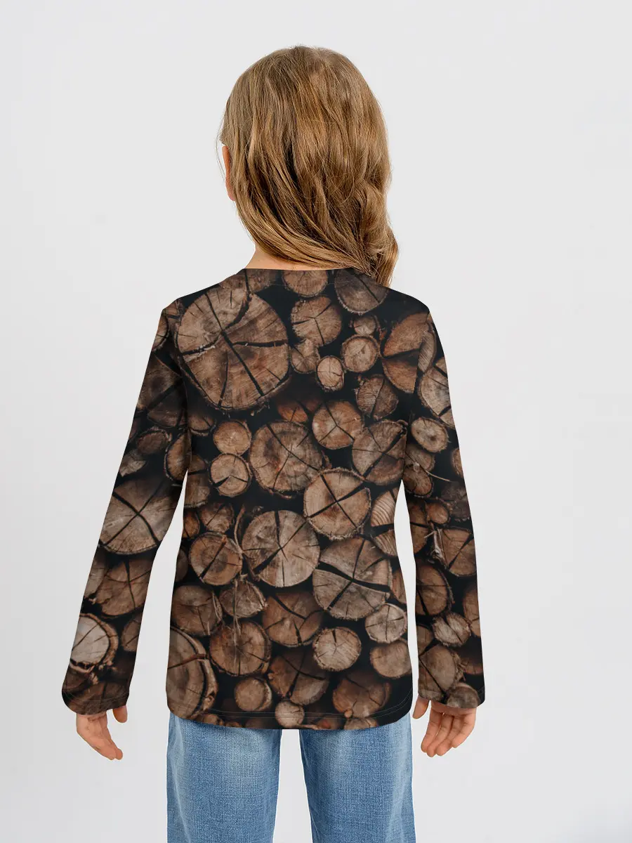 Детский лонгслив / Бревна