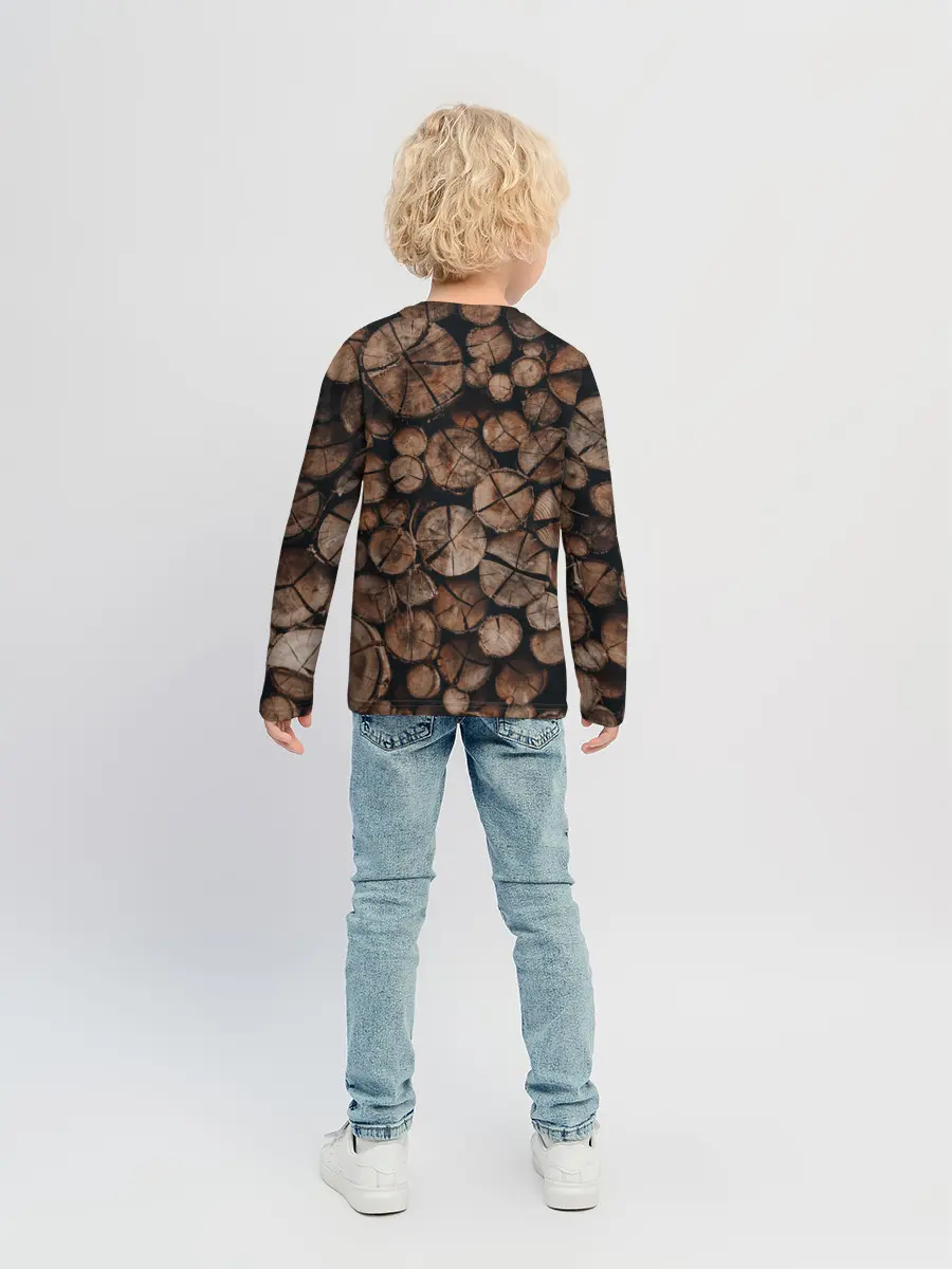 Детский лонгслив / Бревна