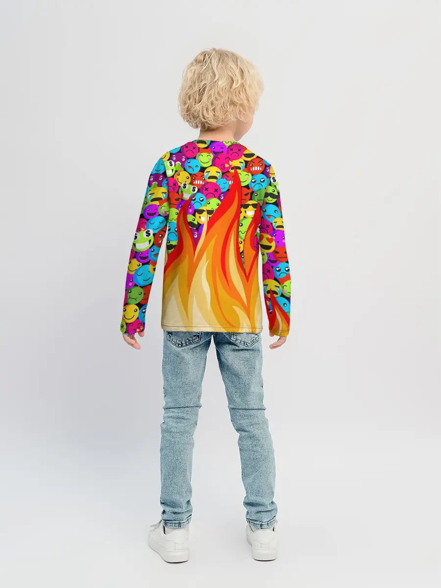 Детский лонгслив / SLAVA MARLOW - Смайлики