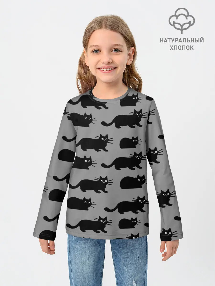 Детский лонгслив / Котики