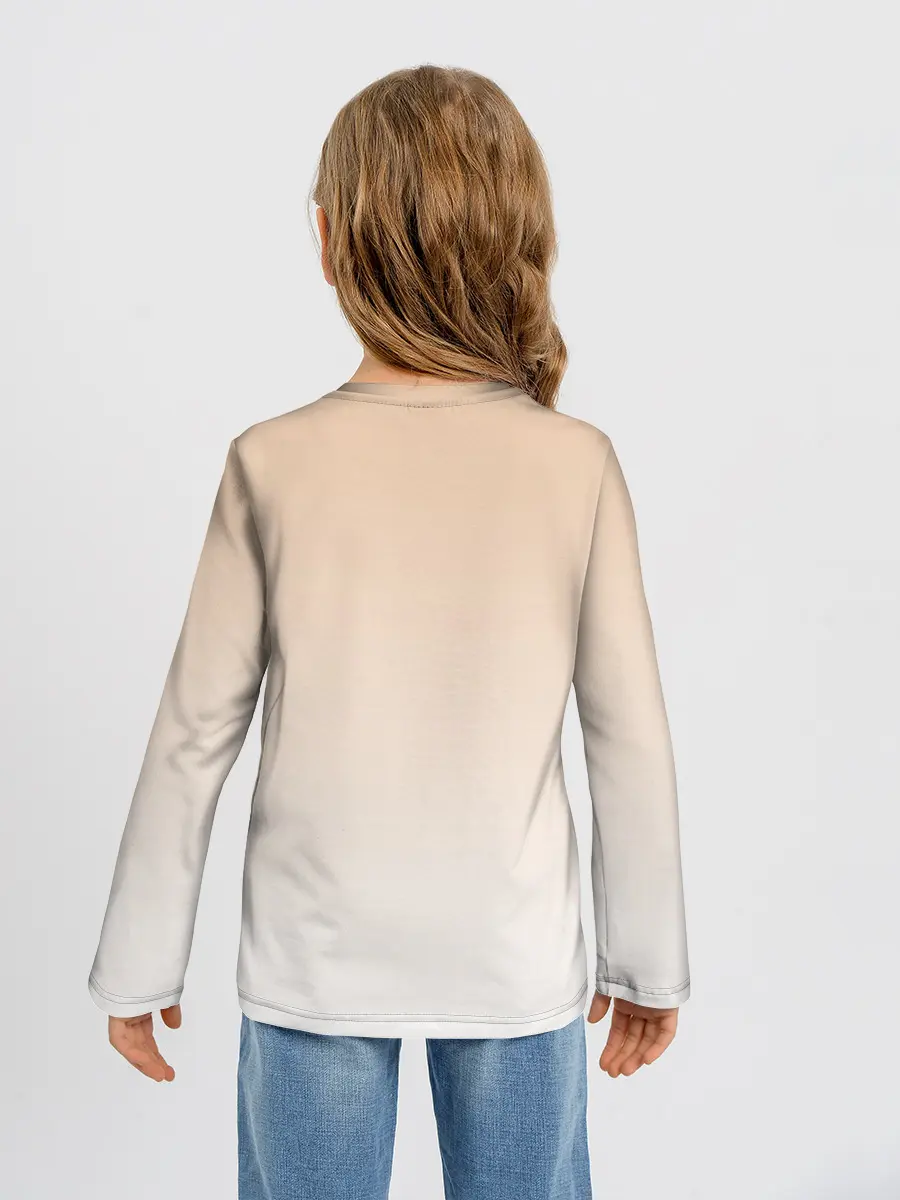 Детский лонгслив / анимешная девочка с нутэллой