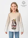 Детский лонгслив / анимешная девочка с нутэллой