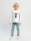 Детский лонгслив / Зебра минимализм