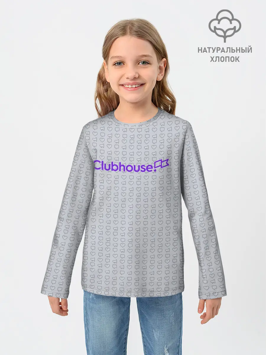 Детский лонгслив / Clubhouse | Gray