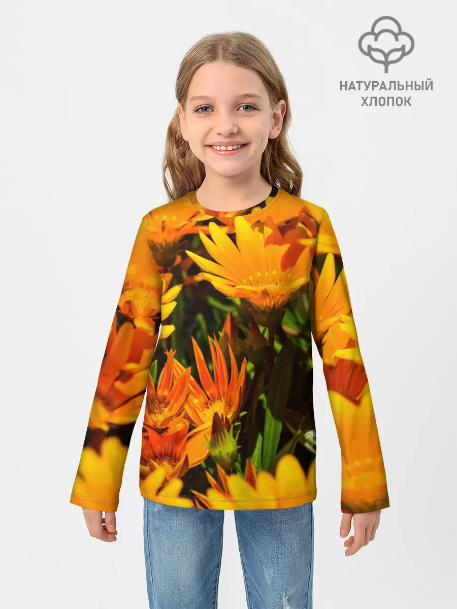 Детский лонгслив / Желтый цвет весны