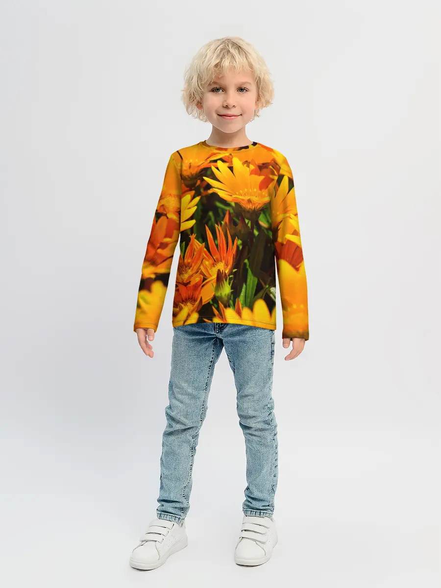 Детский лонгслив / Желтый цвет весны
